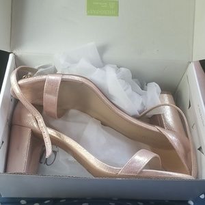 Rose gold formal sandals